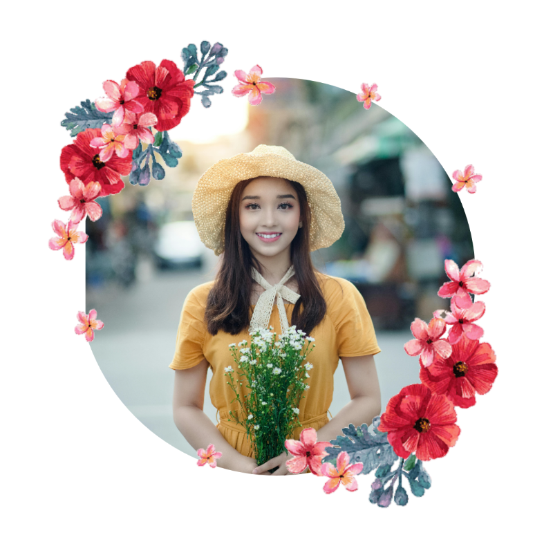Instagram Profile Picture with Flowers